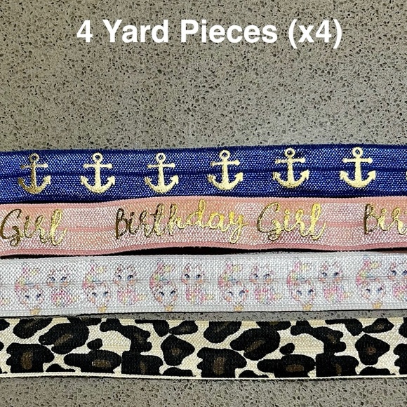 41 + Yards of Fold Over Elastic (FOE) for Crafts Hair Ties Projects - Picture 2 of 4